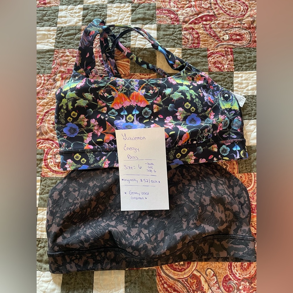 Lululemon Energy Bra Bundle Size 6